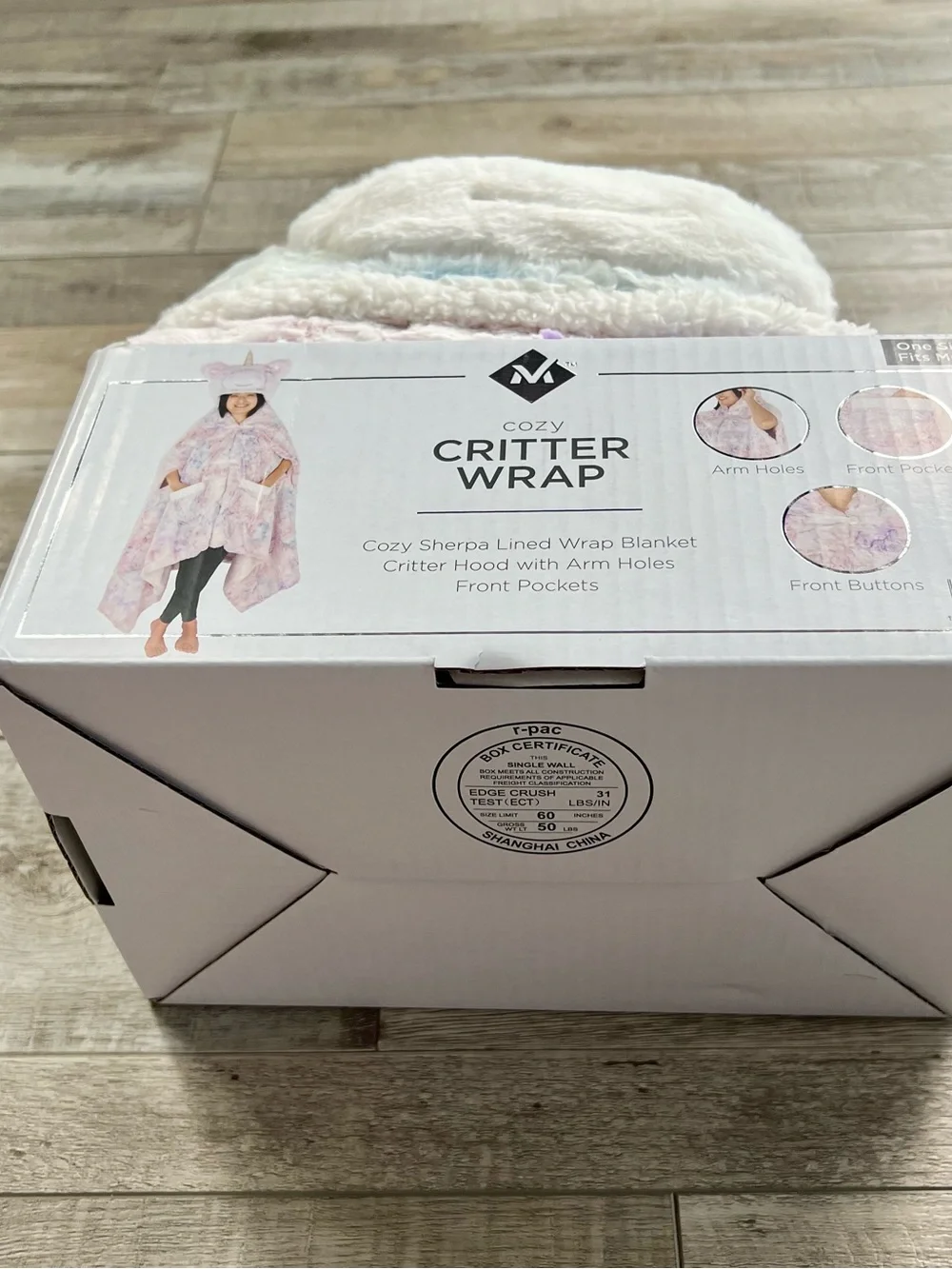 NWT Member's Mark-Cozy Critter Wrap, 43